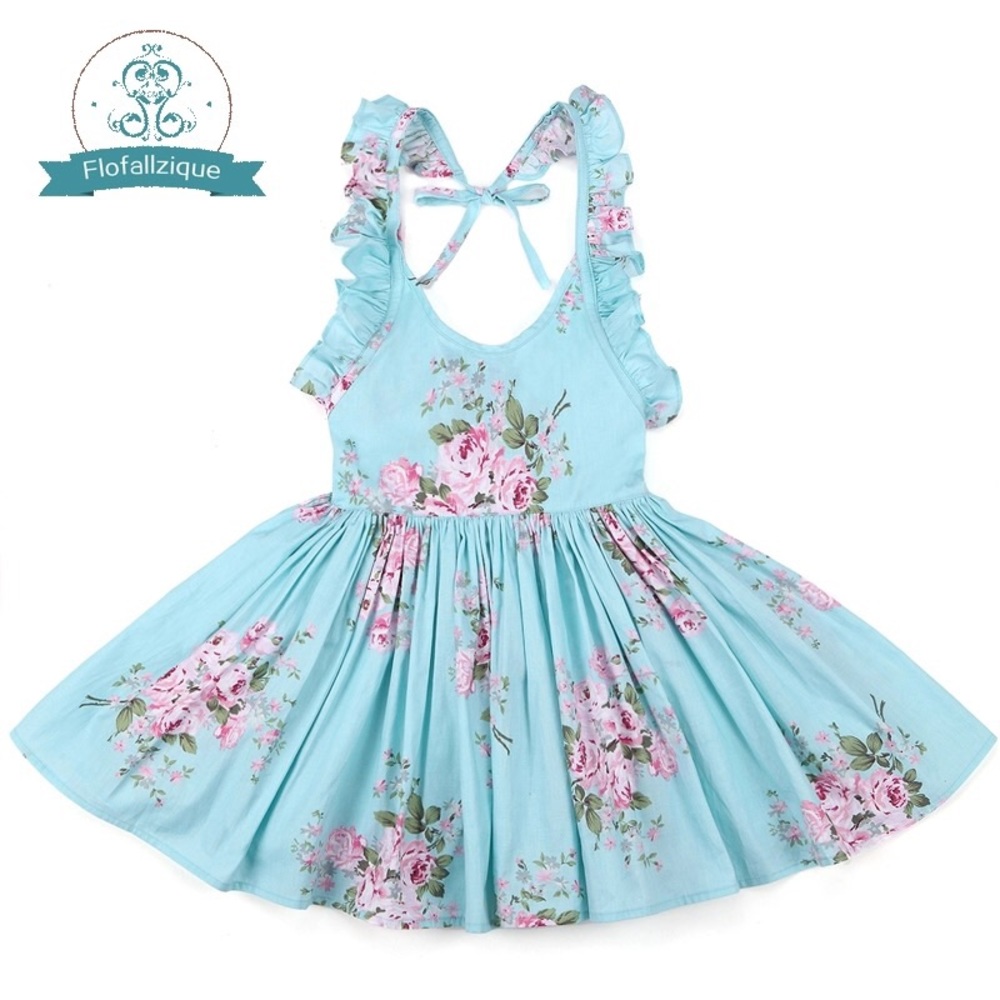 Girls Dress Summer Beach Style Party Toddler 1-9Yr